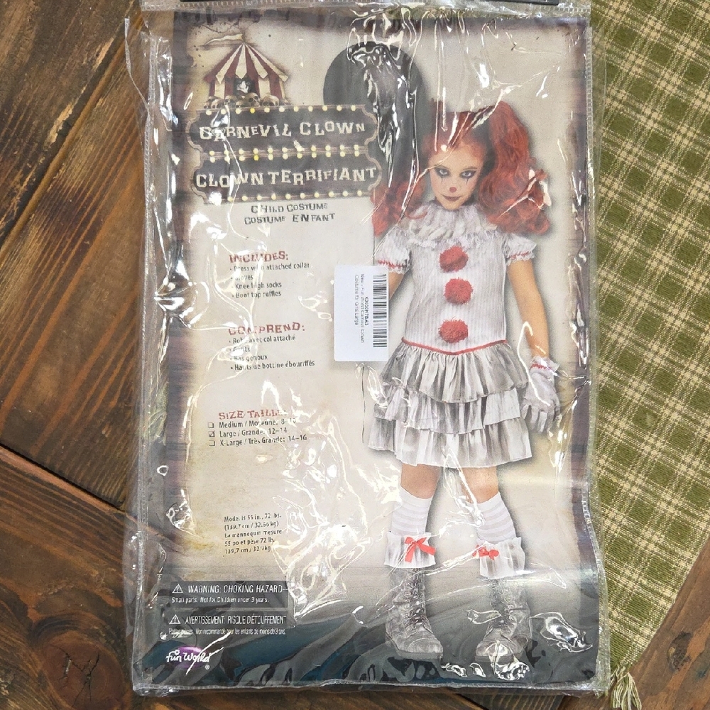 Carnival Clown Kids Costume - Red and White